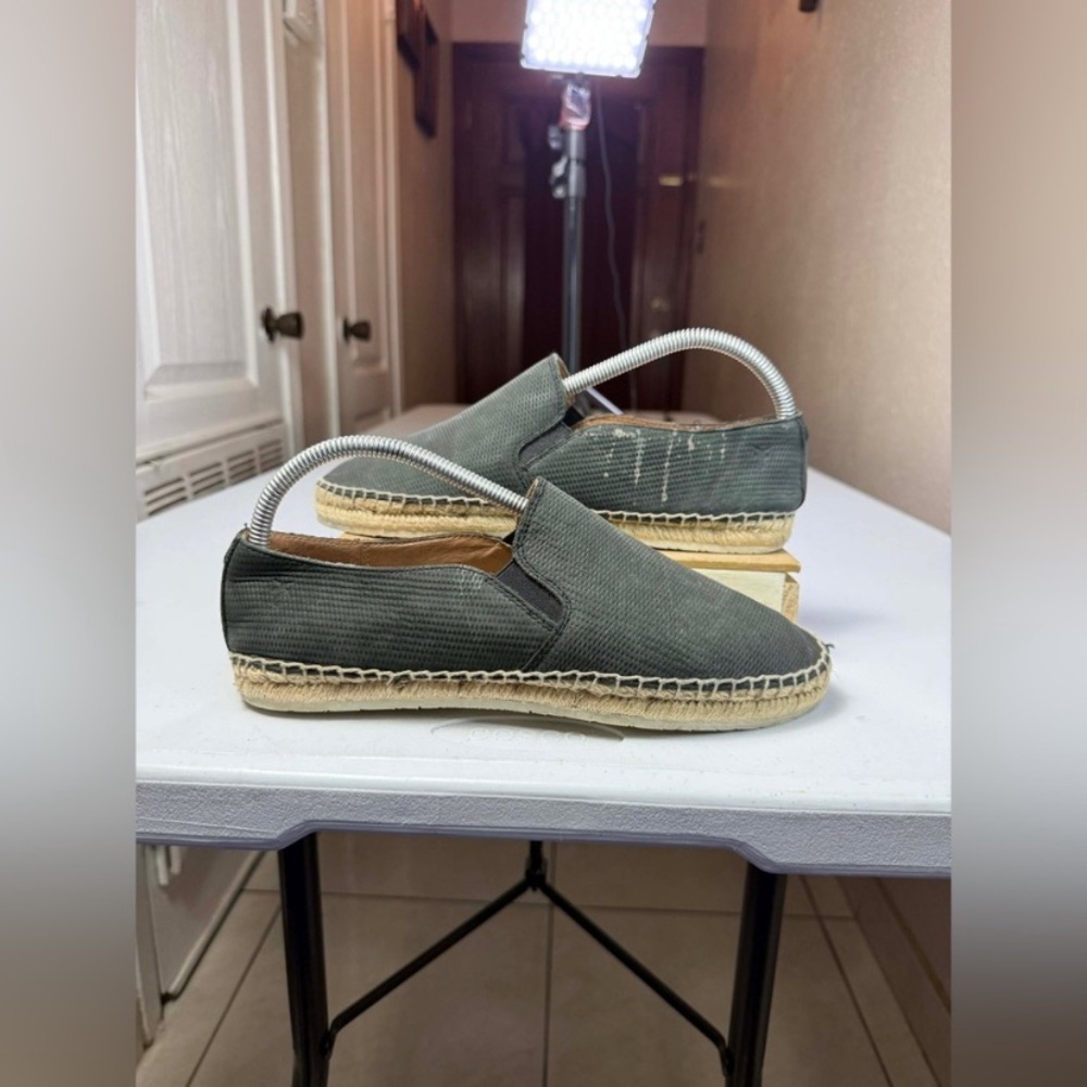 Frye Olive Green Canvas Espadrille Flats